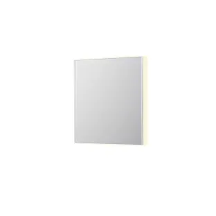 INK SP32 spiegel - rechthoek in stalen kader - dimbare indirecte LED met sensorschakelaar - verwarming - warm en koud licht - 70x4x80 cm - Mat wit