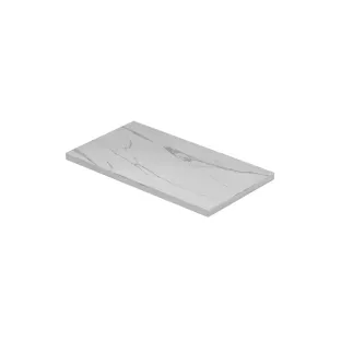 INK Topdeck XS wastafelbald tbv onderkast - keramische slab - 40x22x1.2 cm - Statuario glans