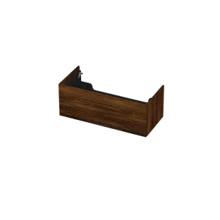 INK wastafelonderkast push to open - hout decor - 1 lade - 100x45x37.6 cm - Koper eiken
