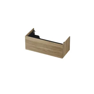 INK wastafelonderkast push to open - hout decor - 1 lade - 100x45x37.6 cm - Zuiver eiken