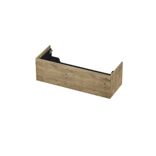 INK wastafelonderkast push to open - hout decor - 1 lade - 120x45x37.6 cm - Naturel eiken