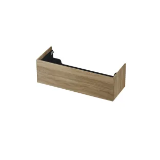 INK wastafelonderkast push to open - hout decor - 1 lade - 120x45x37.6 cm - Zuiver eiken