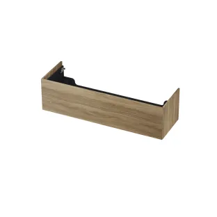 INK wastafelonderkast push to open - hout decor - 1 lade - 140x45x37.6 cm - Zuiver eiken