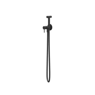IVY Bond - Afbouwdeel eenhendel bidetmengkraan met houder, slang 120cm en push button handdouche - Mat zwart PED