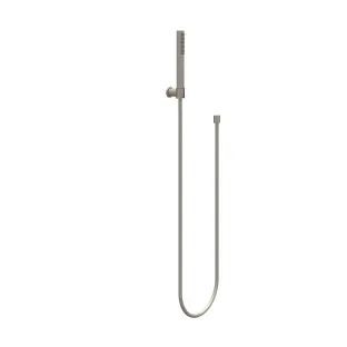 IVY handdoucheset - slang 150cm - wandhouder en staafhanddouche - Geborsteld nickel PVD