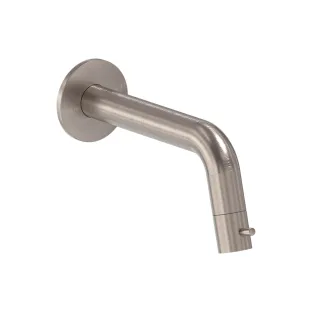 MAY Stilo fonteinkraan wandmodel inkortbaar - 1/2" aansluiting - Geborsteld nickel PVD