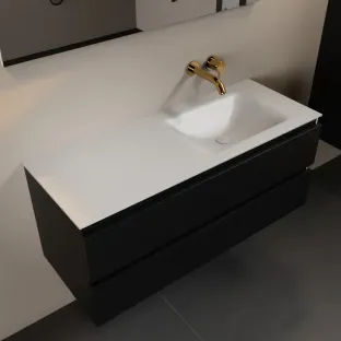 Mondiaz Aivy - 120 cm badmeubel - Urban MDF - wastafel Talc - solid surface rechts - zonder kraangat
