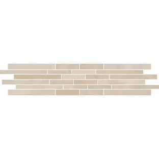 Mozaiek tegel - Tilorex Castello Beige Mat - 12x60 cm - Gerectificeerd - Keramisch - 9,3 mm dik - VTX61422