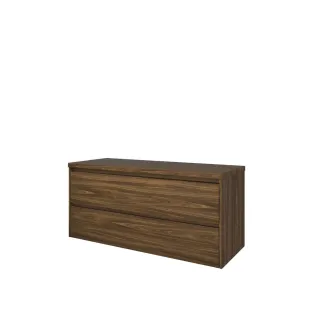 Proline Top onderkast met afdekplaat - 120x46x55 cm - Cabana oak - 2 symmetrische laden