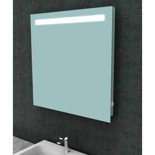 Wiesbaden Tigris rechthoekige spiegel - Met directe LED-verlichting en stopcontact - 80x80 cm