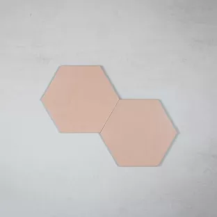Tilorex Branzia - Wandtegel Hexagon Mat roze - 17.5x20 cm - Keramiek - 8 mm dik