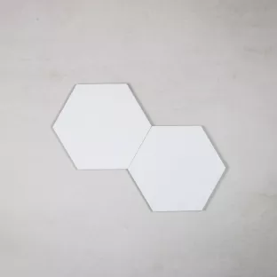 Tilorex Branzia - Wandtegel Hexagon Mat wit - 17.5x20 cm - Keramiek - 8 mm dik