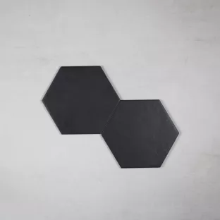 Tilorex Branzia - Wandtegel Hexagon Mat zwart - 17.5x20 cm - Keramiek - 8 mm dik