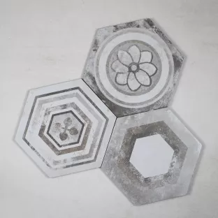 Tilorex Forli - Vloer- en Wandtegel Hexagon Mat bruin - 24x27.7 cm - Keramiek - 10 mm dik