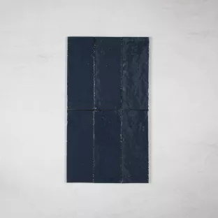 Tilorex Mantova - Wandtegel Glans blauw - 7.5x20 cm - Keramiek - 9 mm dik