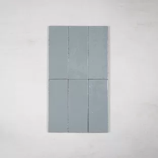 Tilorex Mantova - Wandtegel Glans grijs - 7.5x20 cm - Keramiek - 9 mm dik