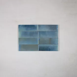 Tilorex Sassari - Wandtegel Glans blauw - 5x15 cm - Keramiek - 10 mm dik
