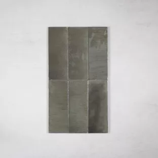 Tilorex Sassari - Wandtegel Glans grijs - 7.5x20 cm - Keramiek - 10 mm dik
