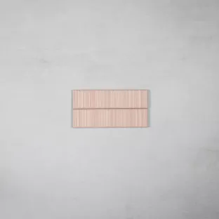 Tilorex Siena - Wandtegel strepen Mat roze - 5x20 cm - Keramiek - 9 mm dik