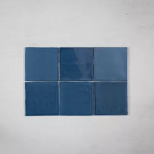Tilorex Ventos - Wandtegel Glans blauw - 13x13 cm - Keramiek - 8.5 mm dik
