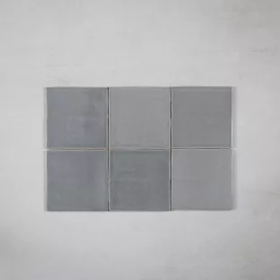 Tilorex Ventos - Wandtegel Glans grijs - 13x13 cm - Keramiek - 8.5 mm dik
