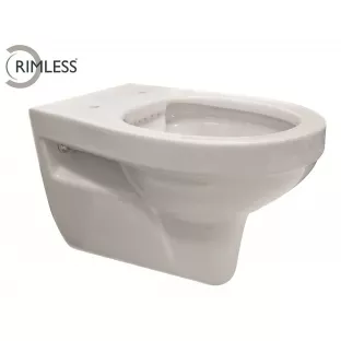 Trevi rimless toiletpot - Glans wit - 53 cm diep
