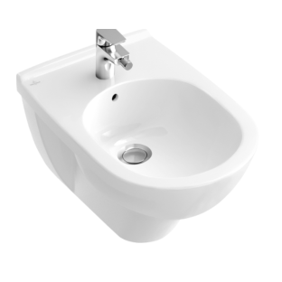 Villeroy & Boch - wandbidet - 36x56cm - Glans wit - Keramiek - Met overloop