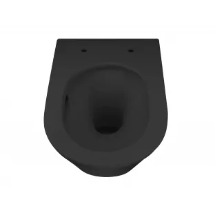 Vesta randloos hangend toilet - Tornado flush - Mat zwart - 52.5 cm diep