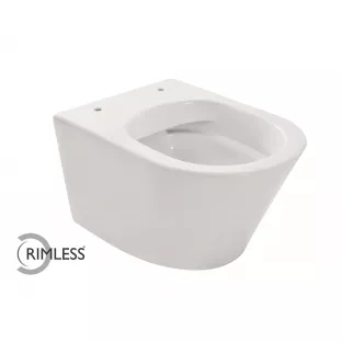 Vesta verkort randloos toilet - Glans wit - 47 cm diep