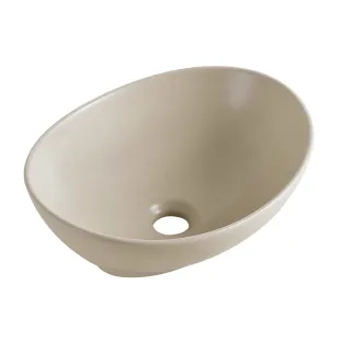 Wiesbaden Barco waskom ovaal keramiek - 40x33x14,5 cm - beige