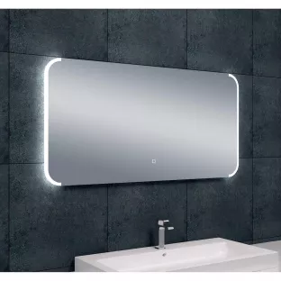 Wiesbaden Bracket rechthoekige spiegel - Met dimbare LED-verlichting en spiegelverwarming - Verstelbaar warmtelicht - 120x60 cm