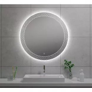 Wiesbaden Deco ronde spiegel - Met dimbare LED-verlichting - 80 cm