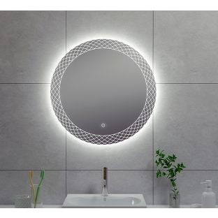 Wiesbaden Deco ronde spiegel - Met dimbare LED-verlichting - 60 cm