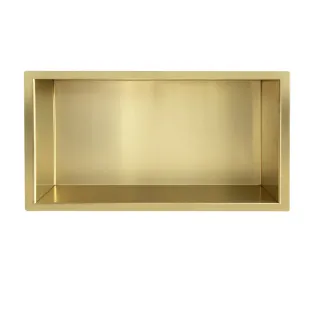 Wiesbaden Demis inbouwnis 30x60x10 cm - Geborsteld messing (goud)