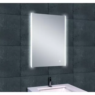 Wiesbaden Duo rechthoekige spiegel - Met LED verlichting en spiegelverwarming- 52x70 cm - 5 mm dik veiligheidsglas