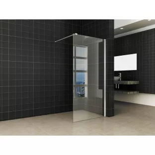 Wiesbaden inloopdouche - Met RVS profiel - 90x200 cm - 10 mm veiligheidsglas - NANO coating