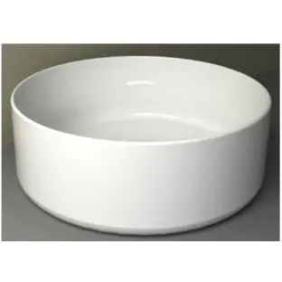 Wiesbaden Link waskom - Rond 40x12 cm - Keramiek - Glans wit