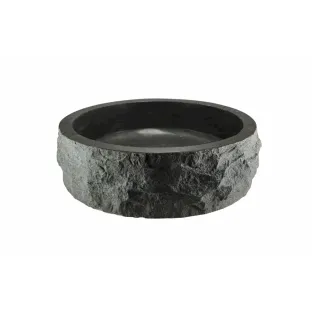 Wiesbaden Raw waskom - Rond hamerslag - 40x12 cm - Hardsteen