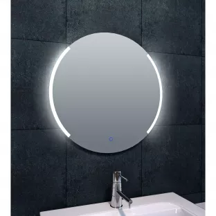Wiesbaden Round spiegel - Met dimbare LED verlichting - spiegelverwarming 60x60 cm
