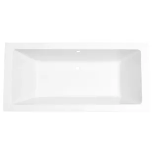 Wiesbaden Santino SQ inbouw duo ligbad - 180x80x49 cm - acryl - glans wit