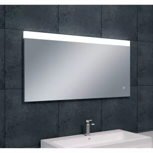 Wiesbaden Single rechthoekige spiegel - Met dimbare LED-verlichting en spiegelverwarming - Verstelbaar warmtelicht - 120x60 cm