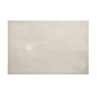 Wiesbaden Stonea douchebak antislip - composiet - inkortbaar - 90x160x3 cm - beige