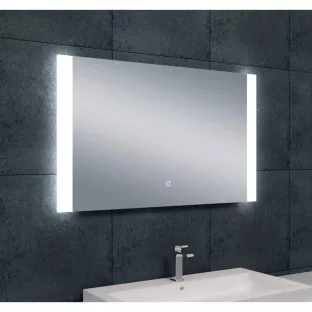 Wiesbaden Sunny rechthoekige spiegel - Met dimbare LED-verlichting en spiegelverwarming - Verstelbaar warmtelicht - 100x60 cm