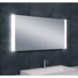 Wiesbaden Sunny rechthoekige spiegel - Met dimbare LED-verlichting en spiegelverwarming - Verstelbaar warmtelicht - 120x60 cm