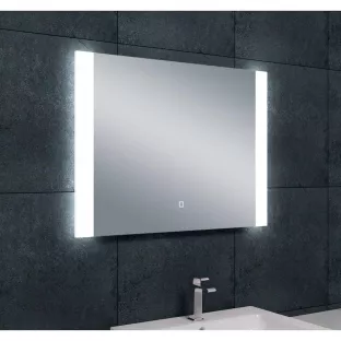 Wiesbaden Sunny rechthoekige spiegel - Met dimbare LED-verlichting en spiegelverwarming - Verstelbaar warmtelicht - 80x60 cm