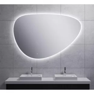 Wiesbaden Uovo eivormige spiegel - Met dimbare LED-verlichting - 140 cm