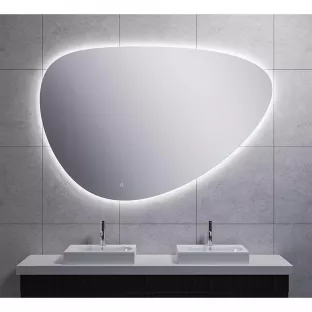 Wiesbaden Uovo eivormige spiegel - Met dimbare LED-verlichting - 150 cm