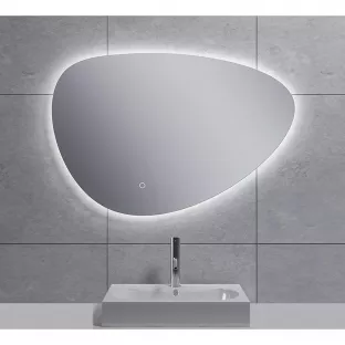 Wiesbaden Uovo eivormige spiegel - Met dimbare LED-verlichting - 80 cm