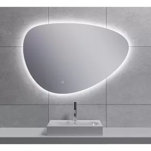 Wiesbaden Uovo eivormige spiegel - Met dimbare LED-verlichting - 90 cm