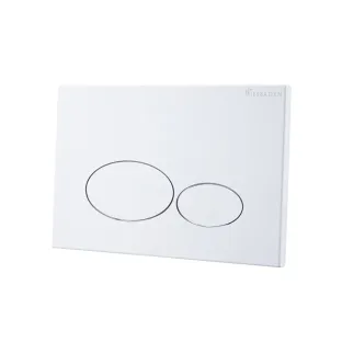 Wiesbaden X32 Metal drukplaat voor inbouwreservoir - glans wit